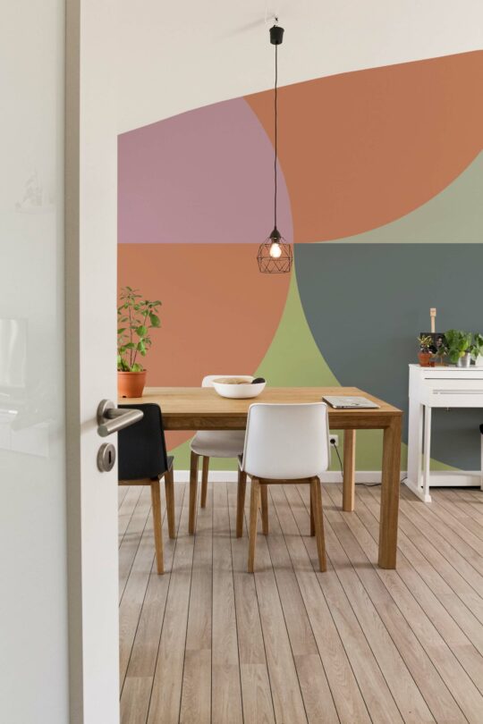 Colorful Aesthetic Geometry Fancy Walls removable wall mural