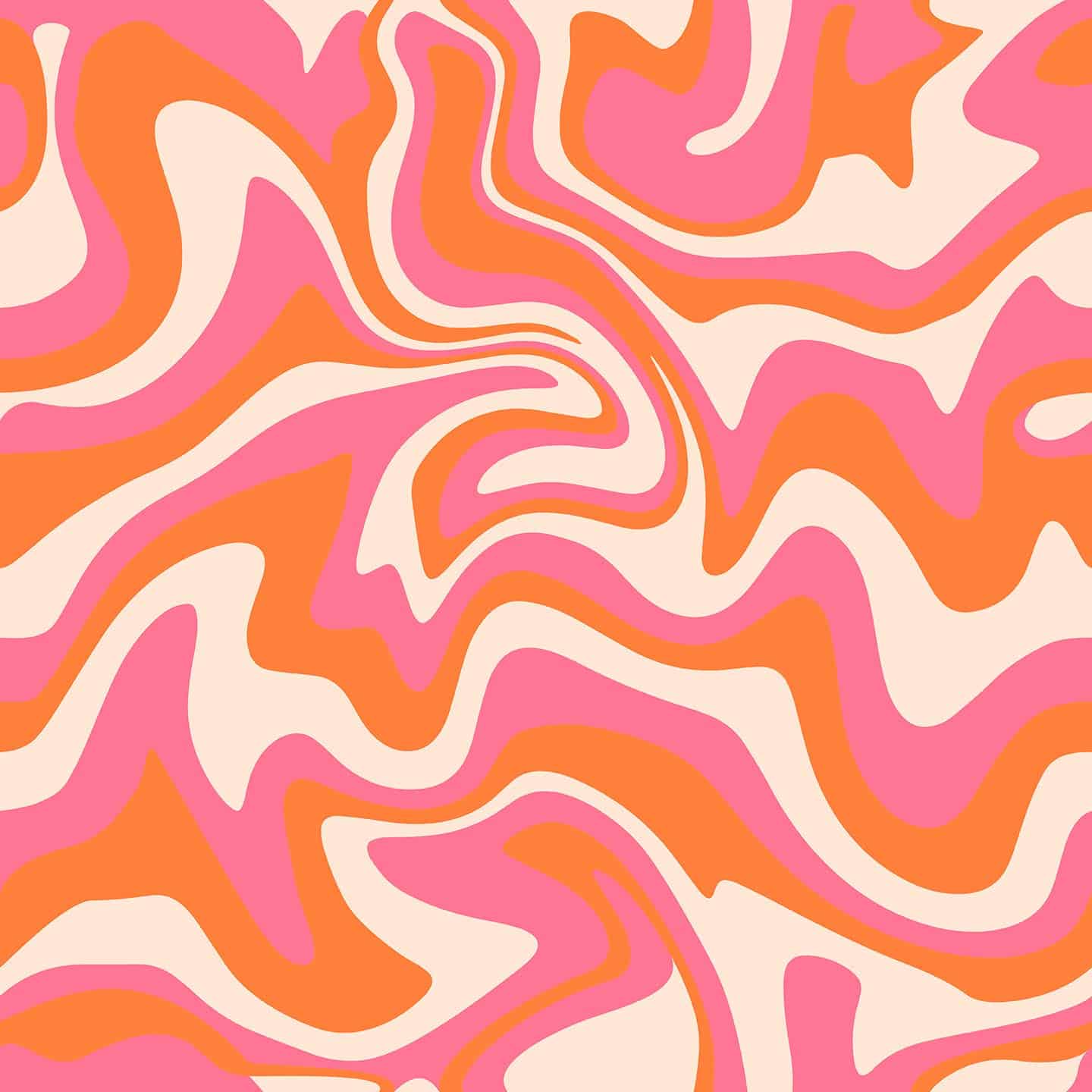 Orange groovy Wallpaper  Peel and Stick or NonPasted