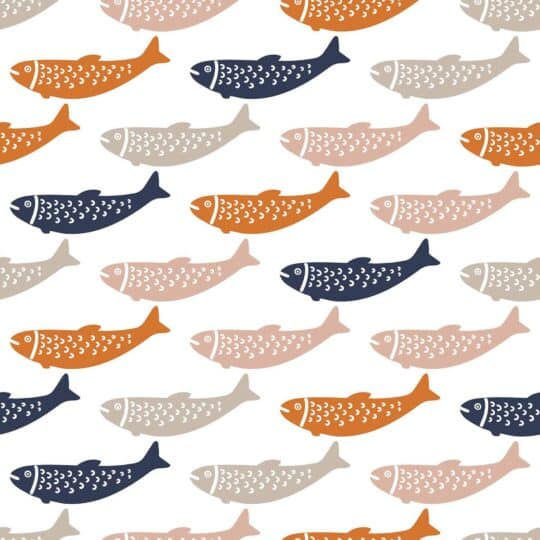 contemporary fish non-pasted wallpaper