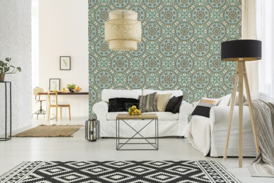 orange and green living room peel and stick removable wallpaper