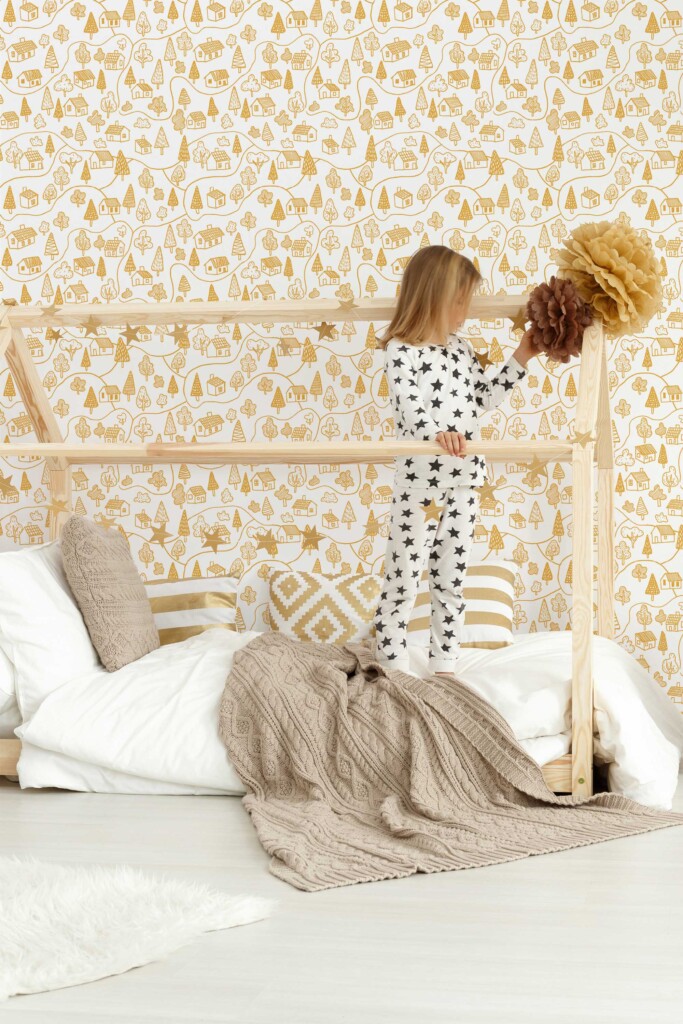 Orange Fun removable wallpaper from Fancy Walls