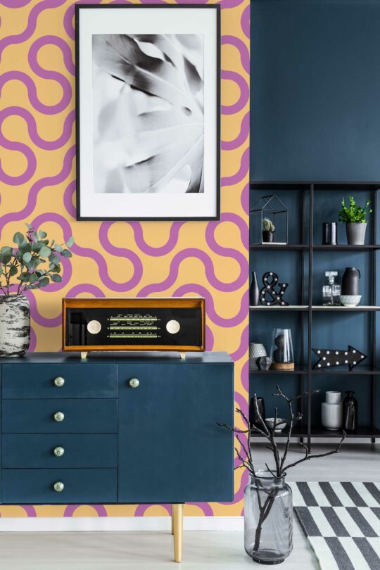Citrus Intersections geometric design by Fancy Walls