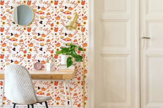 thanksgiving autumn non-pasted wallpaper