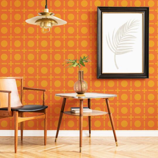 orange vintage wallpaper