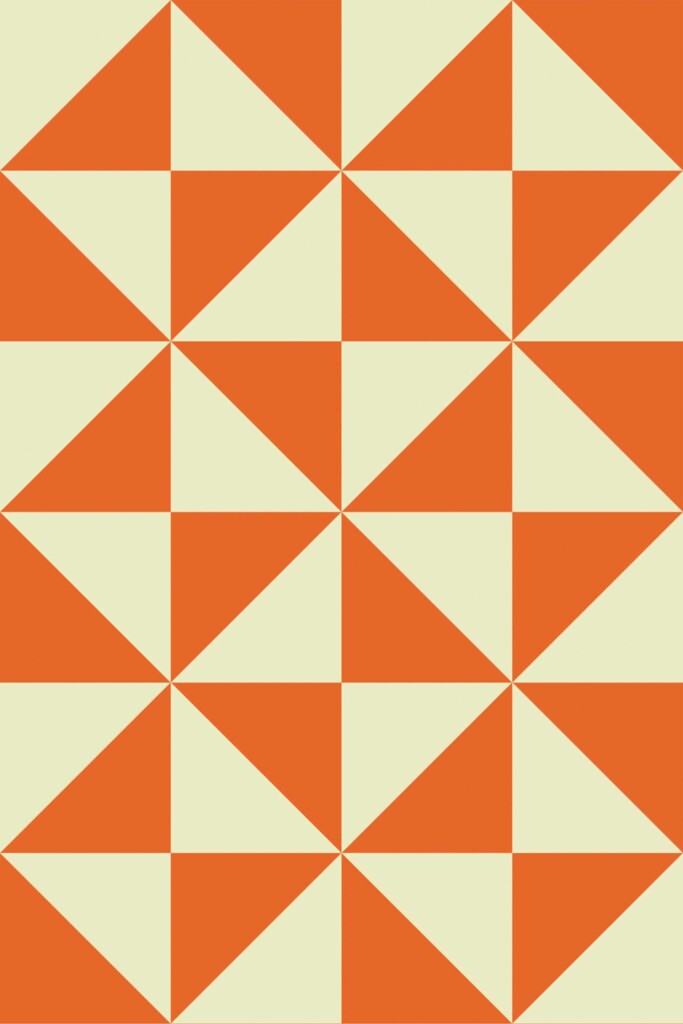 Fancy Walls Orange and Yellow Triangles traditional wallpaper