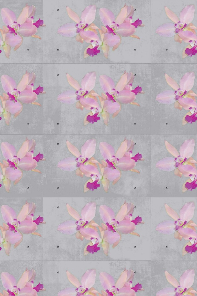 Gray Orchid Charm self-adhesive wallpaper from Fancy Walls