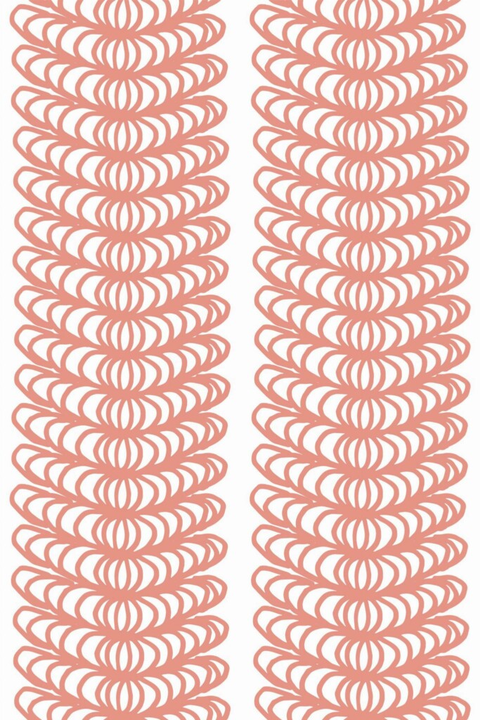 Pattern repeat of Ornamental stripe removable wallpaper design