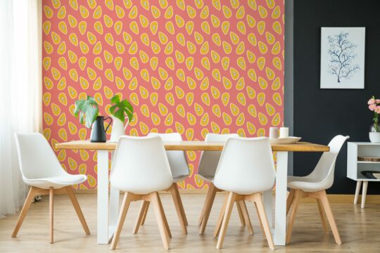 pink yellow and orange contemporary unpasted wallpaper