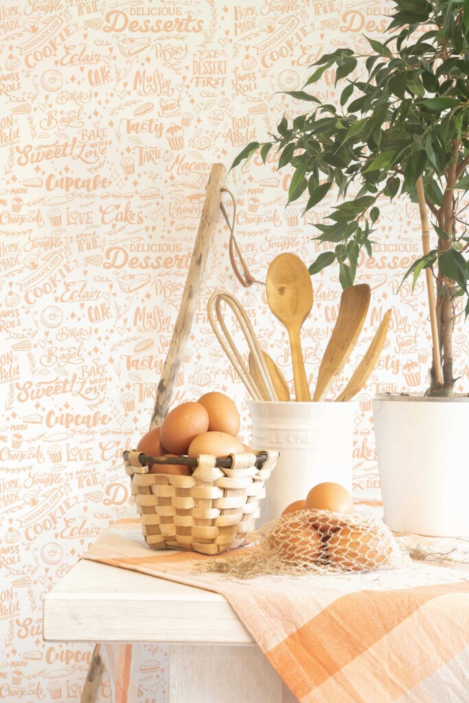 Unpasted wallpaper by Fancy Walls with pastel aesthetic bakery charm