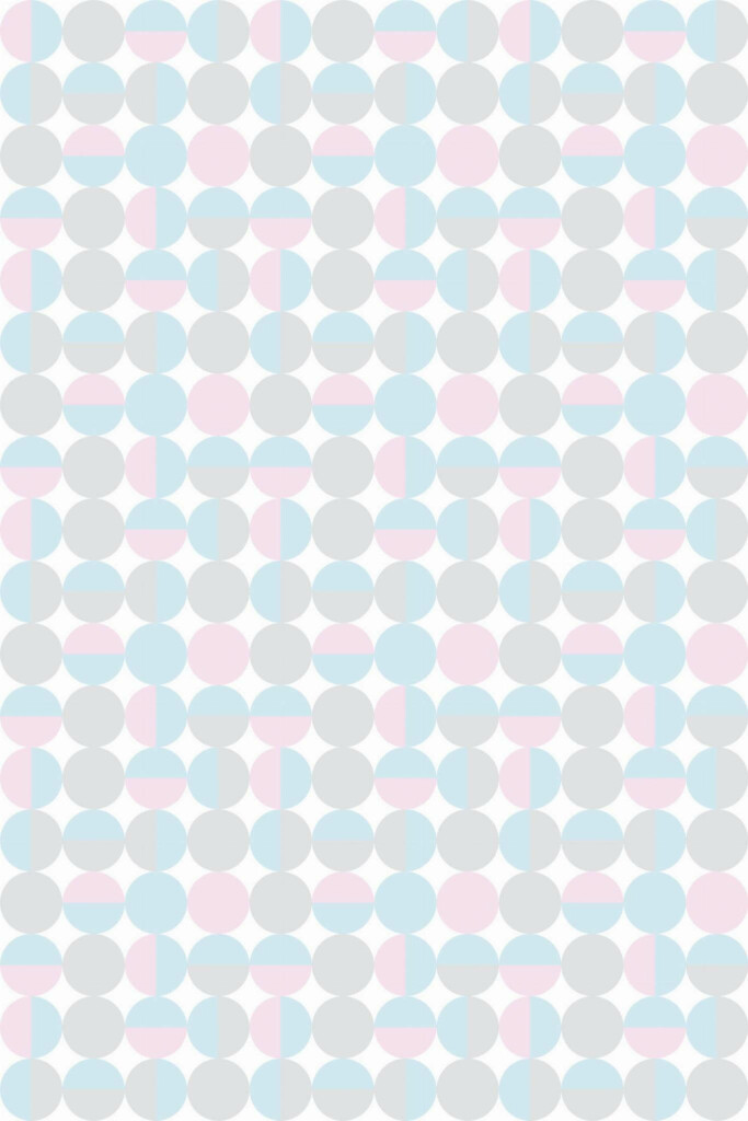 Pattern repeat of Pastel dots removable wallpaper design