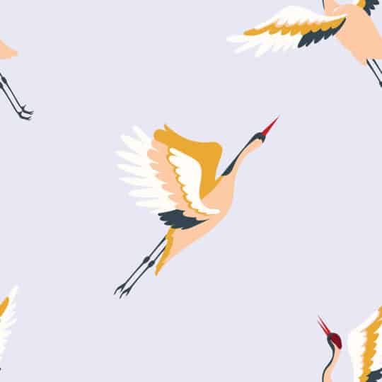 japanese crane non-pasted wallpaper