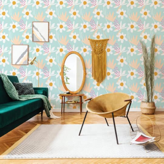 flower pastel traditional wallpaper
