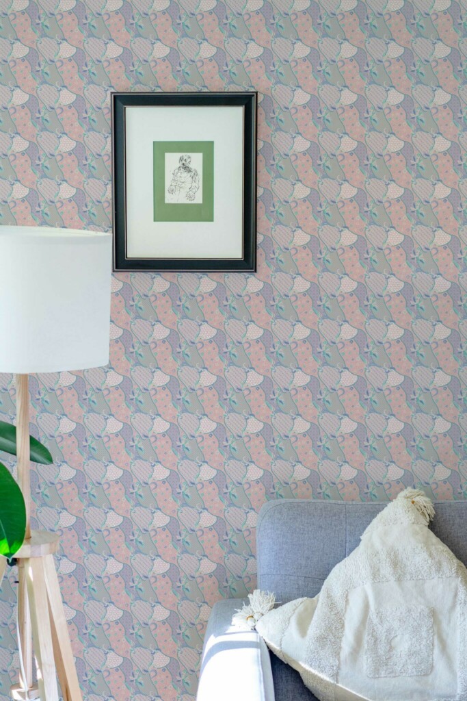 Traditional wallpaper in Pastel Mosaic Delight by Fancy Walls