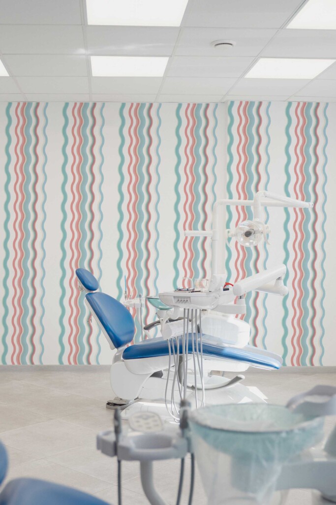 Fancy Walls pastel removable wallpaper with flowing stripes