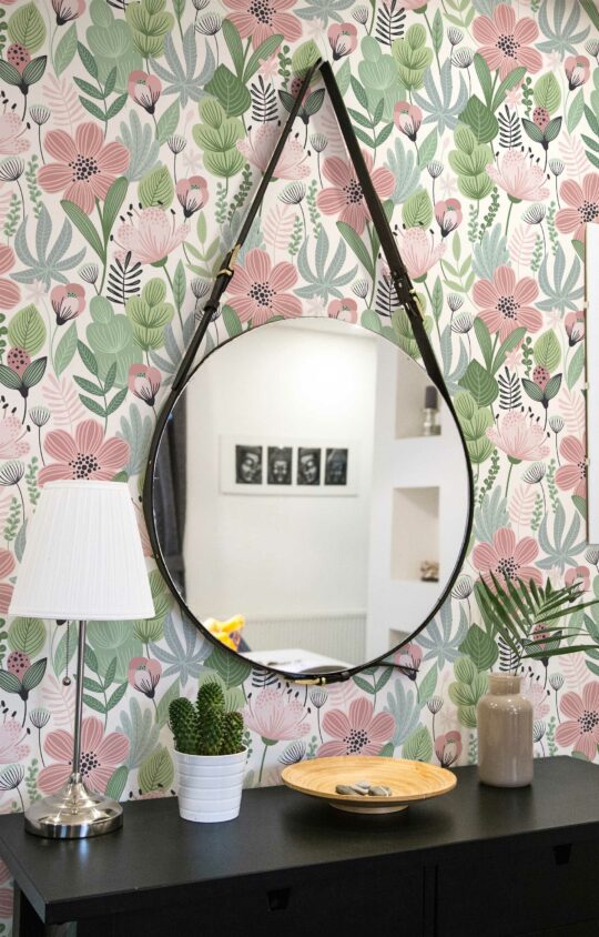 pastel powder room peel and stick removable wallpaper
