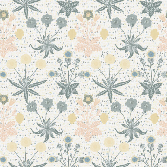 flowers pastel traditional wallpaper