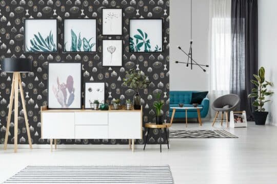 black accent wall peel and stick removable wallpaper