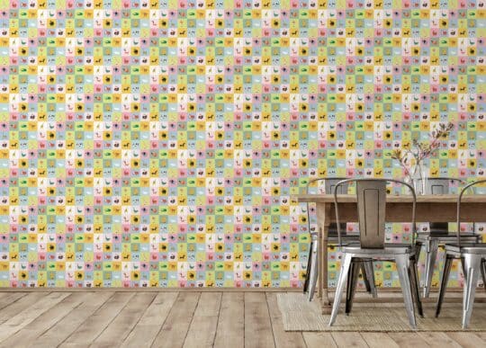 pattern multicolor traditional wallpaper