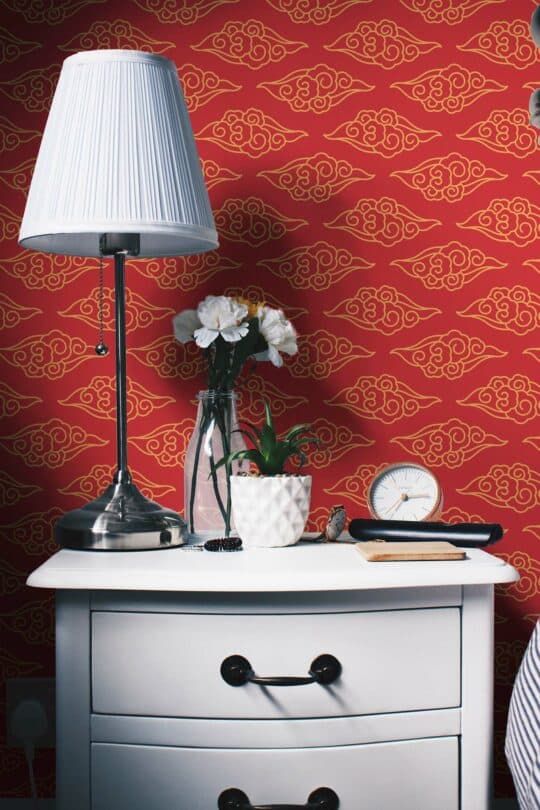 red china unpasted wallpaper