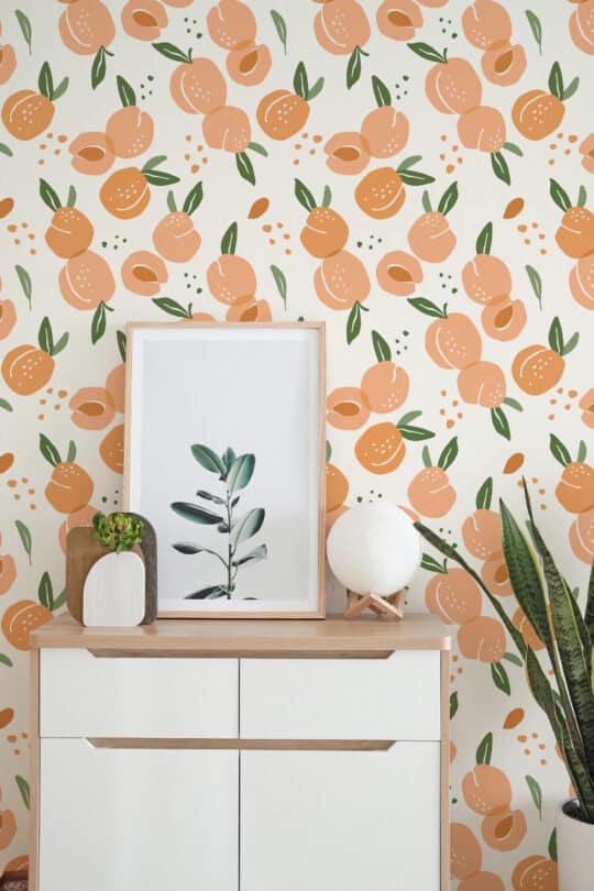 peach peel and stick wallpaper