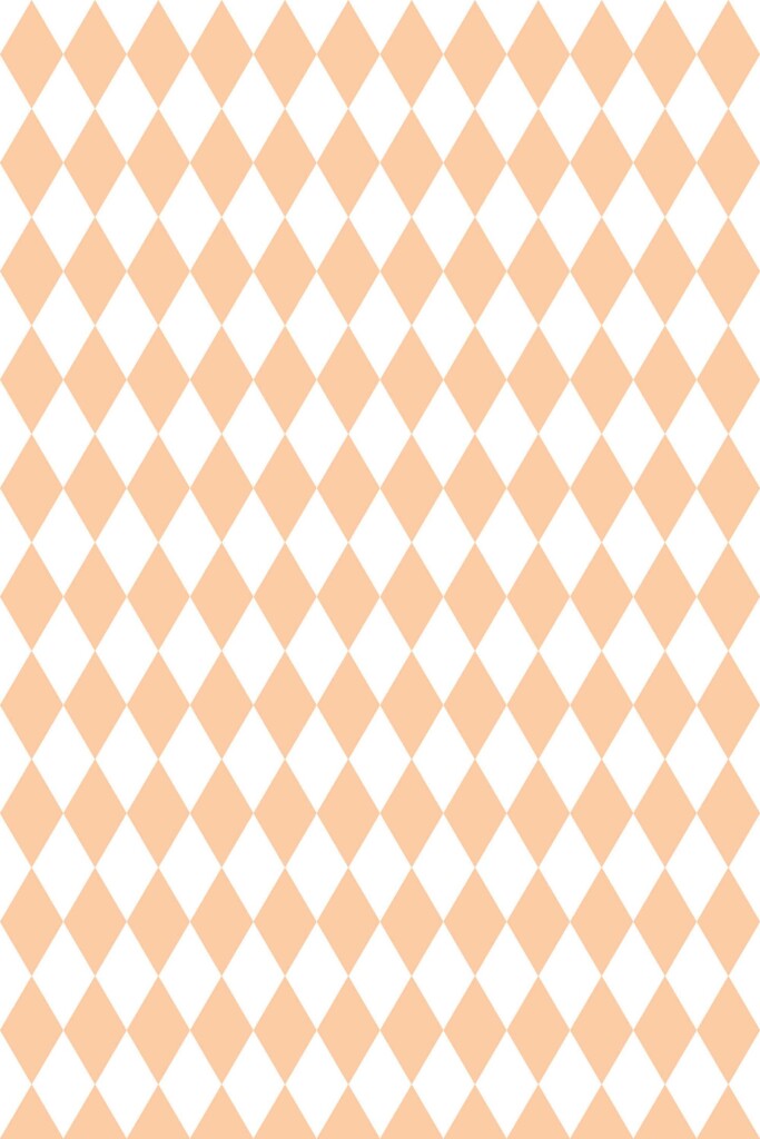 Removable Petite Peach Check Wallpaper from Fancy Walls