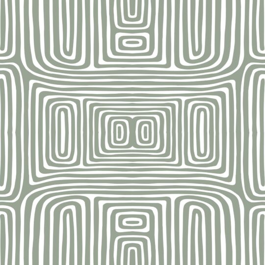 Abstract symmetrical ornament removable wallpaper