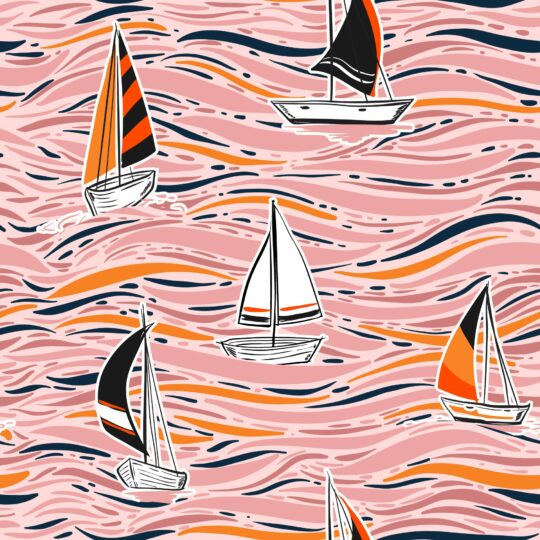 Abstract boat removable wallpaper