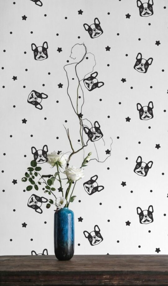 French bulldog peel and stick wallpaper