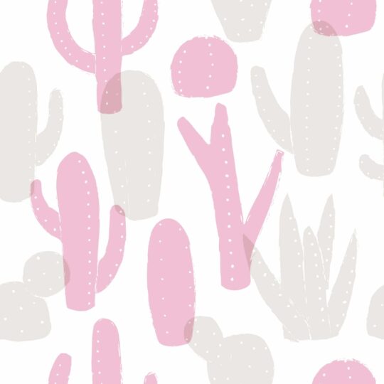 Scandinavian cactus pattern removable wallpaper