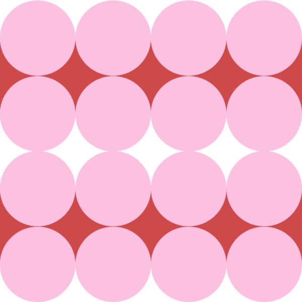Pink geometric diamond and circle removable wallpaper