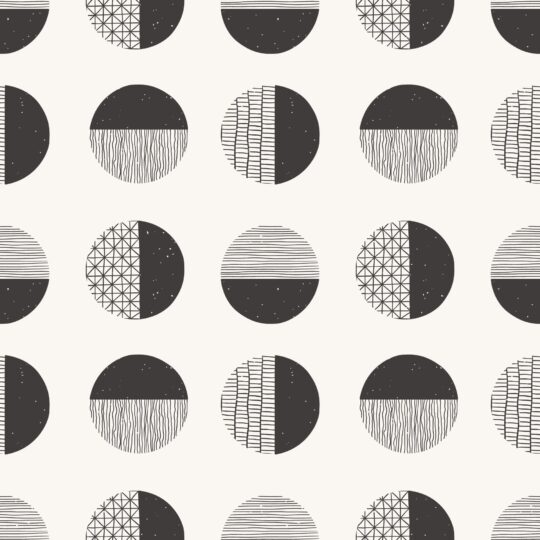 Modern geometric circles removable wallpaper