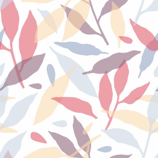 Overlapping leaf removable wallpaper