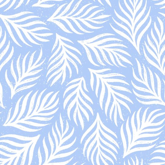 Blue and white seamless leaf removable wallpaper