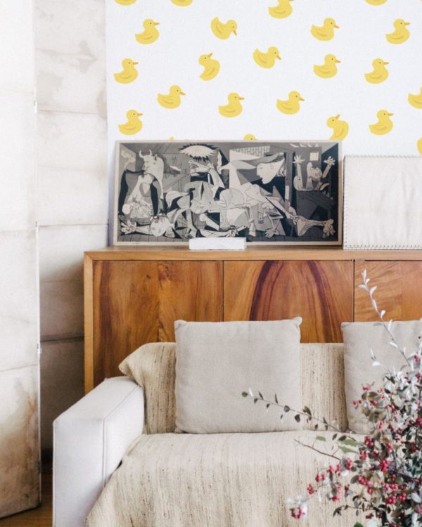 Yellow duck sticky wallpaper