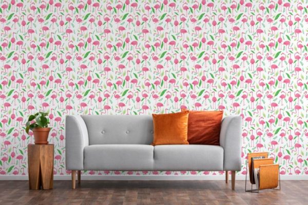 Pink flamingo temporary wallpaper