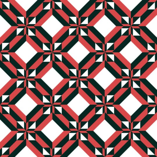 Red and black geometric ornament removable wallpaper