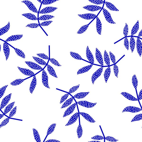 Blue seamless leaf removable wallpaper