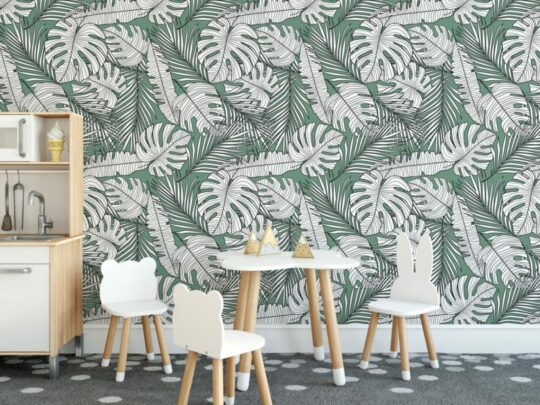 Jungle leaf sticky wallpaper
