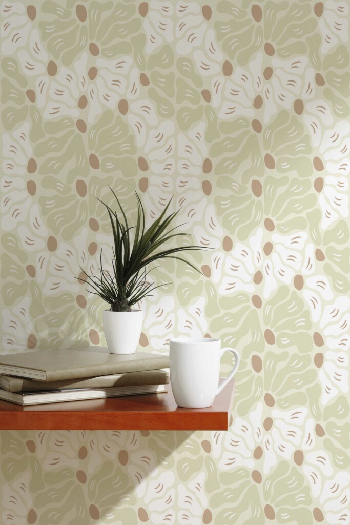 Traditional wallpaper in Fresh Botanical Breeze theme from Fancy Walls
