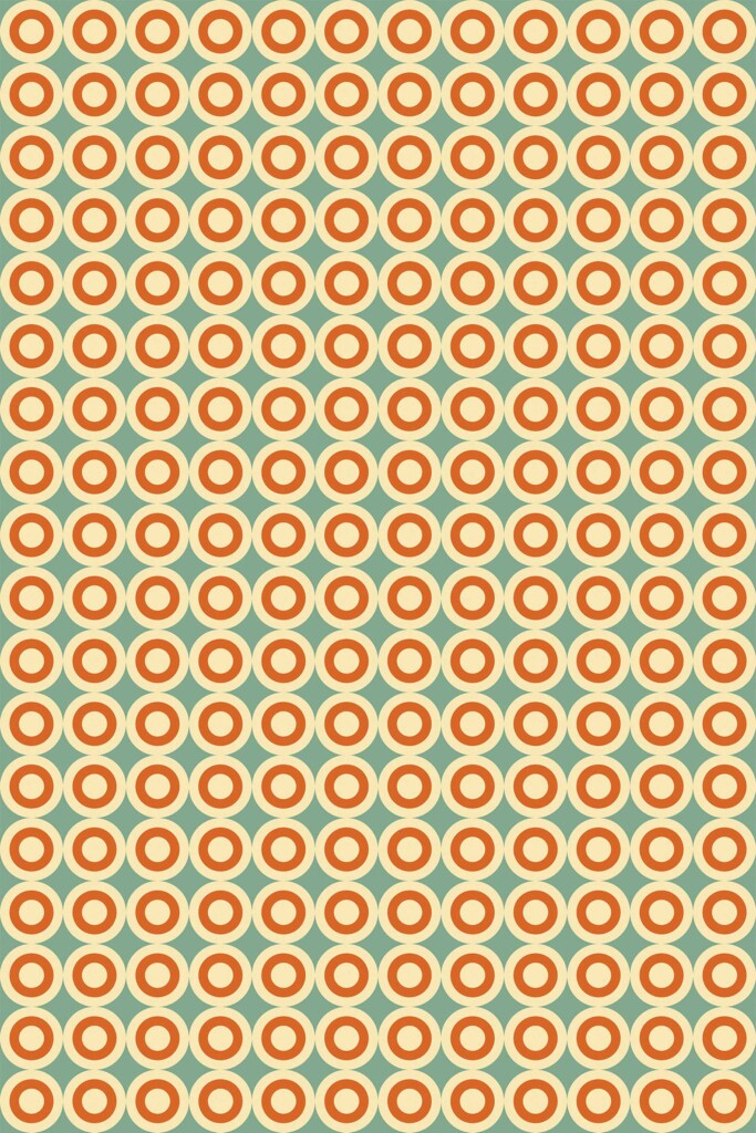Fancy Walls self-adhesive wallpaper with green and orange geometric print