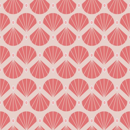 Pink shell removable wallpaper