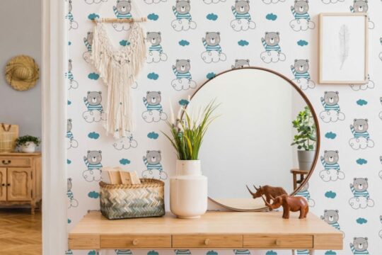Teddy bear self adhesive wallpaper