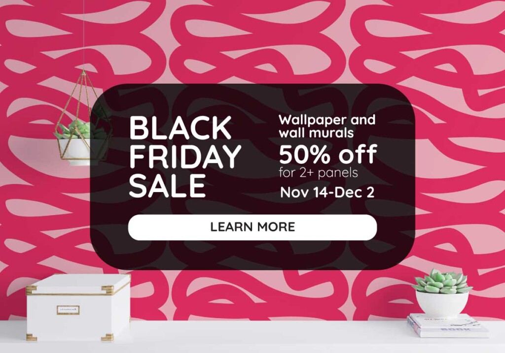 peel and stick wallpaper fancy walls black friday sale banner for desktop - pink hot lines wallpaper design