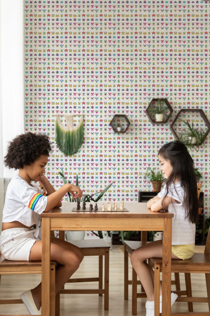 Peel and stick wallpaper with monster design by Fancy Walls