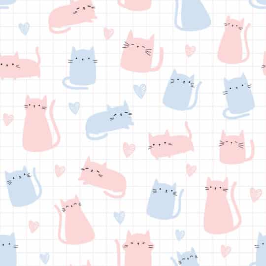 pink and white cat unpasted wallpaper