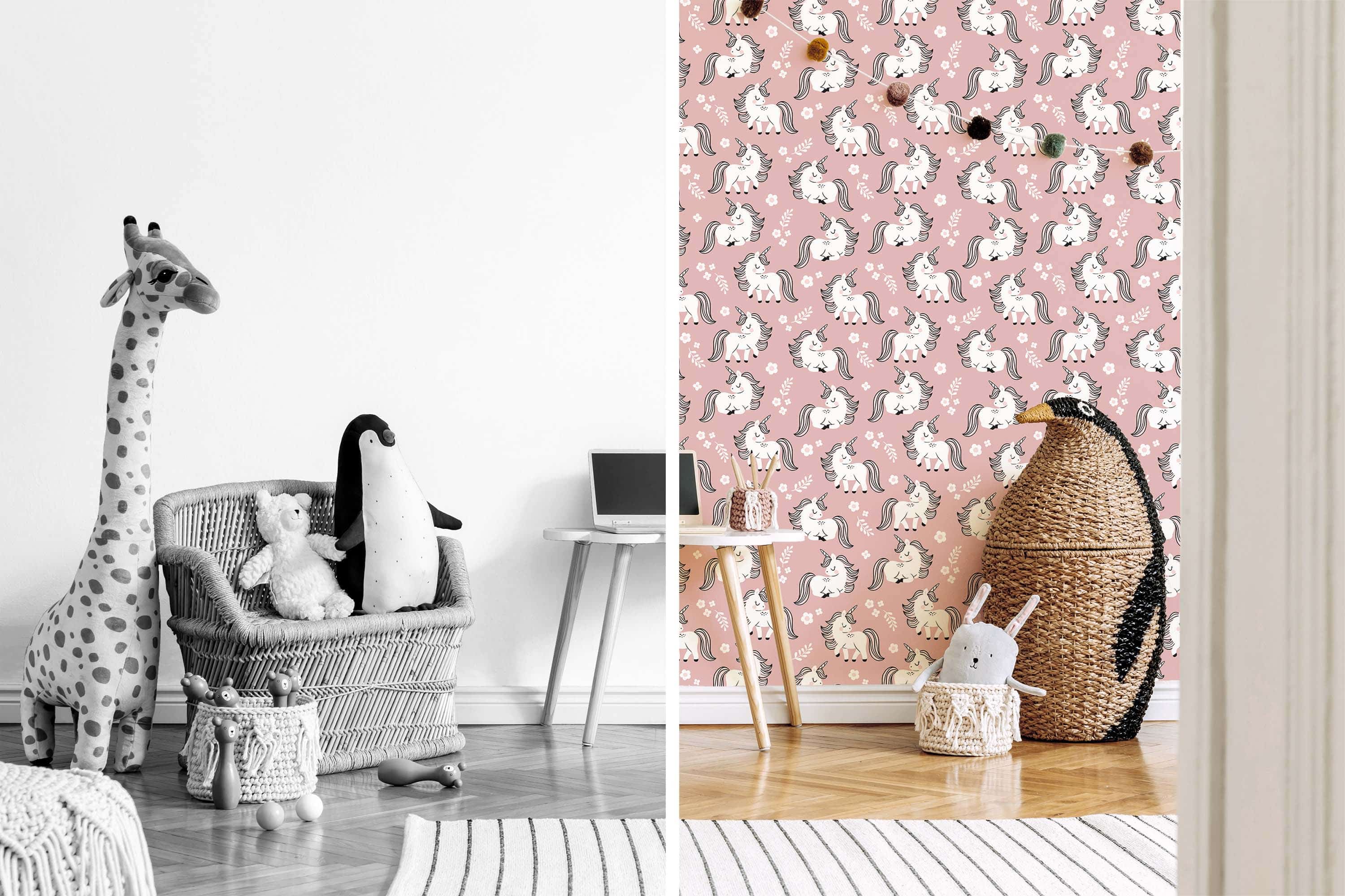 Girl nursery wallpaper - Peel and Stick or Non-Pasted