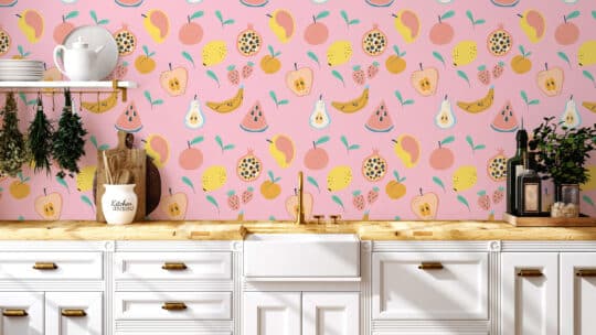 pink kitchen peel and stick removable wallpaper