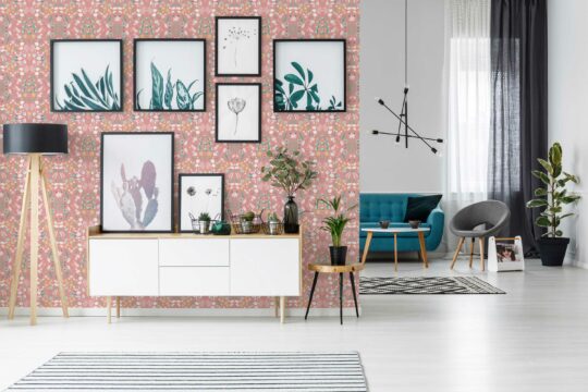 Fancy Walls Pink Bramble peel and stick wallpaper