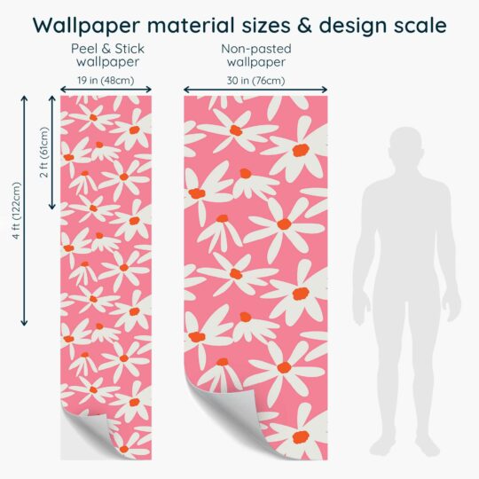 Daisy Radiance unpasted wallpaper design by Fancy Walls