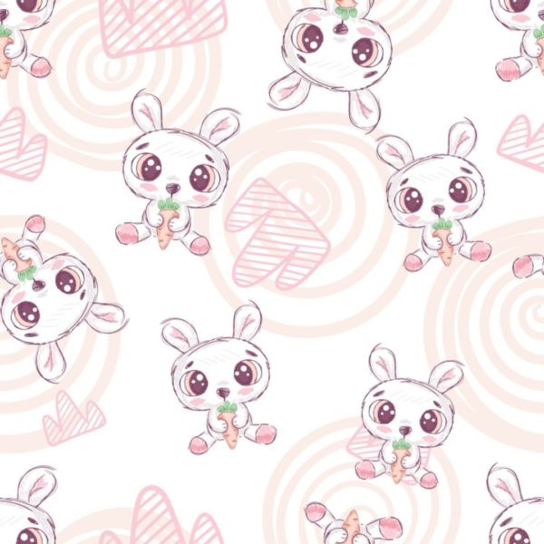 Cute bunny removable wallpaper